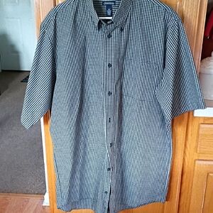 Consensus Men's Black and White Checkered Shirt XLT